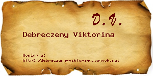 Debreczeny Viktorina névjegykártya